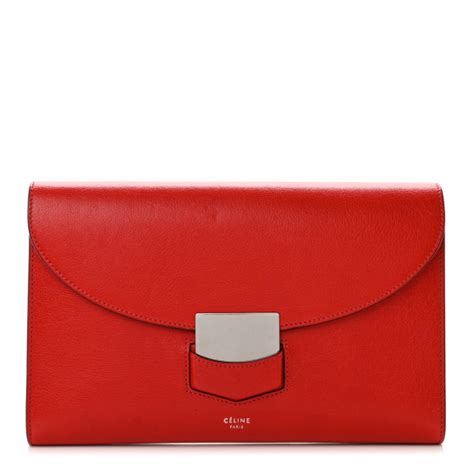 celine red clutch trotteur|Small Trotteur bag in grained calfskin .